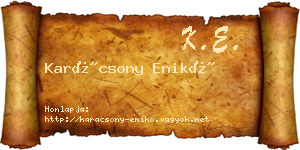 Karácsony Enikő névjegykártya
