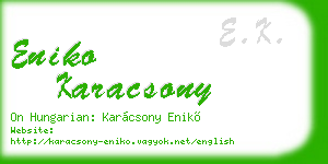 eniko karacsony business card