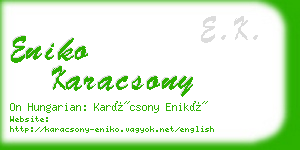 eniko karacsony business card